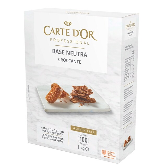 Base Neutra Croccante Carte d'Or Sin Gluten 100 porciones - La nueva gama de Bases Neutras Carte d’Or Profesional te permite explorar, experimentar y elaborar postres versátiles y creativos